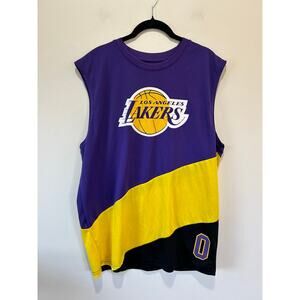 NBA LA Lakers Russel Westbrook tank top size L purple gold #0